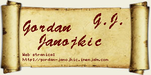 Gordan Janojkić vizit kartica